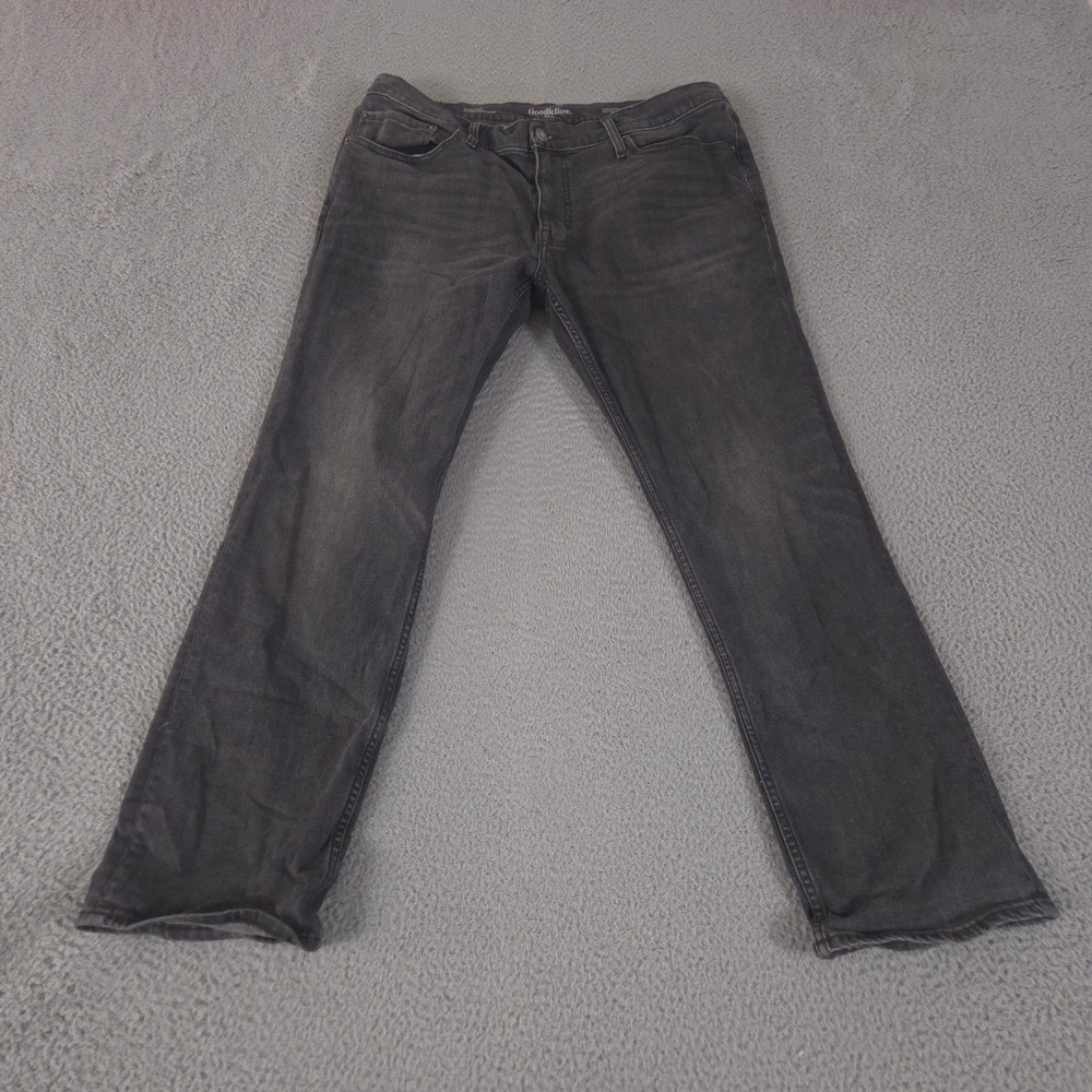 Goodfellow & Co Jeans Men 38x32 Gray Straight Leg Total Flex Stretch Denim Pants